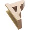 Ekena Millwork 6-in W x 12-in D x 16-in H Funston Slat Rough Cedar Woodgrain TimberThane Outlooker, Primed Tan OUTUR060X12X16FST24RCPR - alternate 3